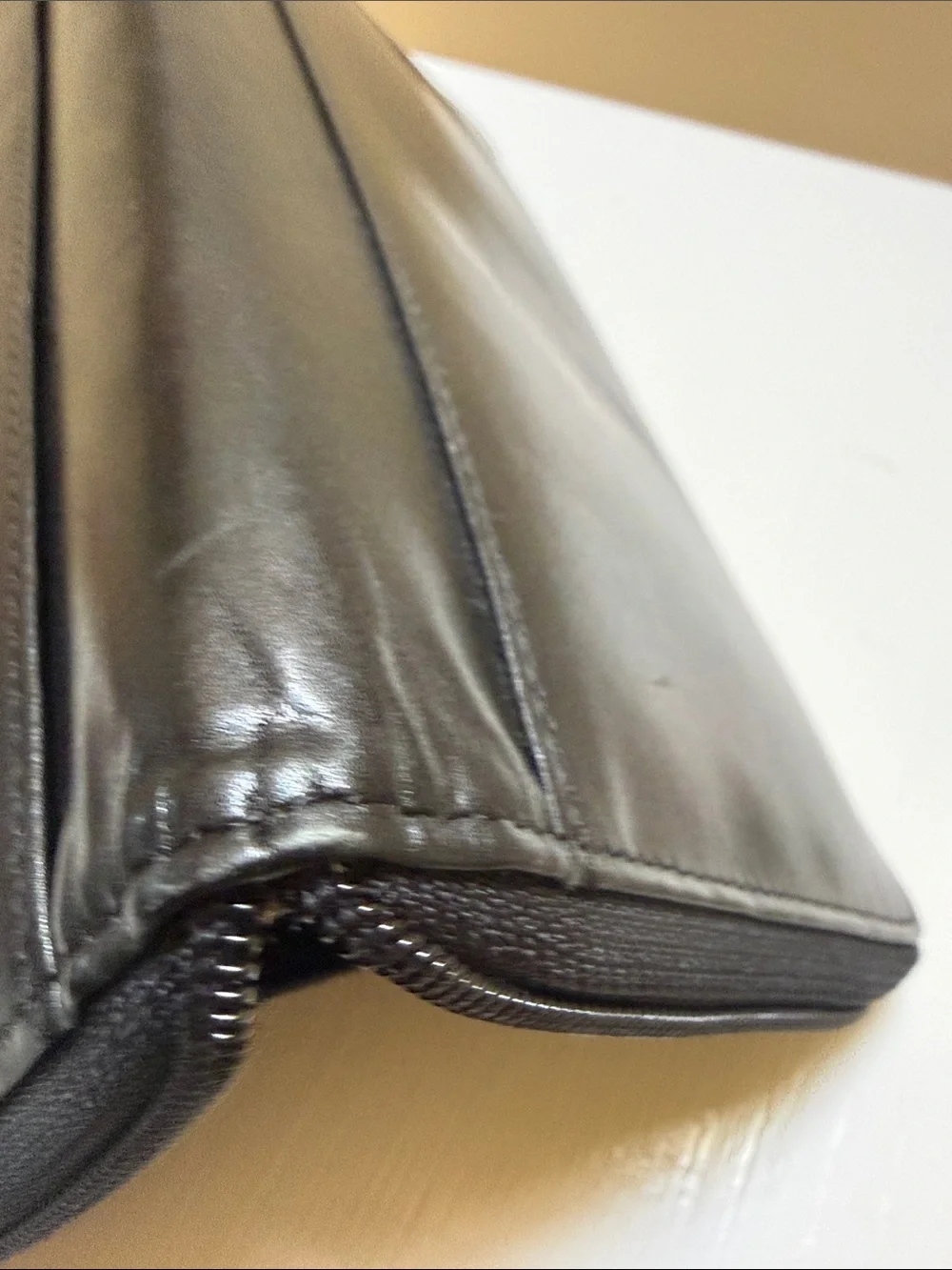 Vintage “Butter Calf” 100% Leather Zip Around Travel Wallet - Dopp Collection